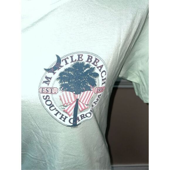 Myrtle Beach, South Carolina Tsunami Mint Green Short Sleeve Tee - Picture 2 of 4